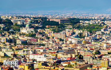 Obraz premium View of the Madre del Buon Consiglio Basilica and Capodimonte Palace 
