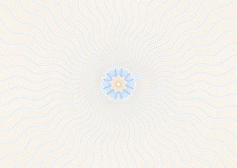 Guilloche vector background grid with a rosette in the center