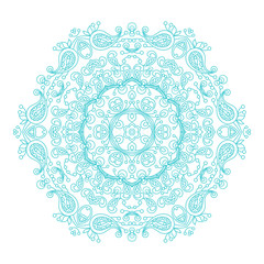 Round ornament vintage floral esoteric mandala.