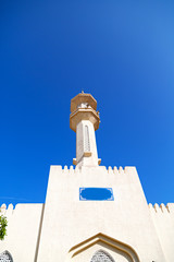 Fototapeta na wymiar in oman mosque clear sky