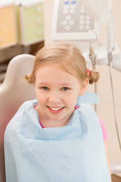 Young girl at dentist., dental treatment 
