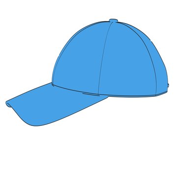 2d cartoon illustration of baseball cap