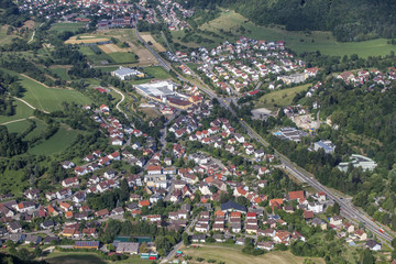 Fototapeta na wymiar Bad Ditzenbach - Luftbild