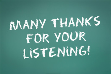 Obraz premium Many Thanks for your Listening!