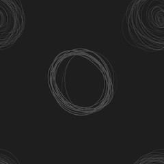 Scribble Circles Seamless Pattern