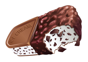 Gelato biscotto tridimensionale realistico