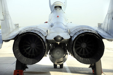 Two engine fighter jet
