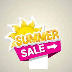 vector hot summer sale sticker . 