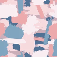 Printed kitchen splashbacks Light Pink Seamless brush strokes pattern