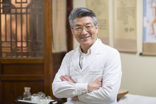 Portrait Of Senior Chinese Doctor