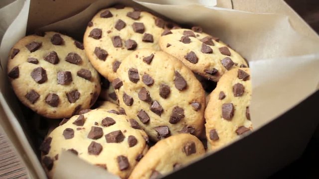 Chocolate Chip Cookies in a Gift Box