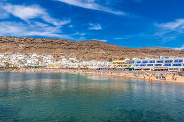 Fototapeta na wymiar Beach In Puerto de Mogan, Gran Canaria, Spain