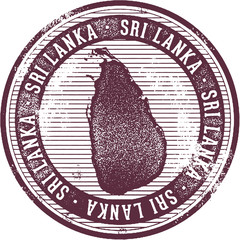Sri Lanka Country Stamp