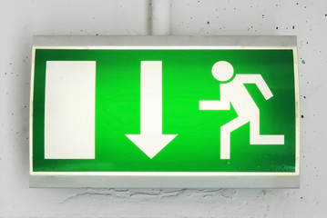 Exit or emergency exit sign