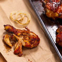 Oven Barbecue Buffalo Chicken. Selective focus.