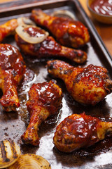 Oven Barbecue Buffalo Chicken. Selective focus.