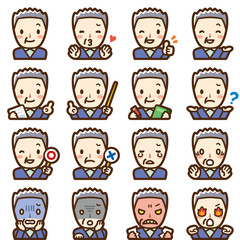 おじいさん　表情　セット