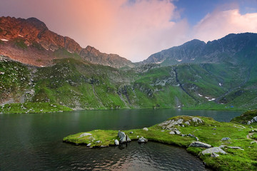 Mountain landscape in the Transylvanian Alps, Romania