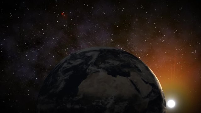 Amanecer en el planeta Tierra