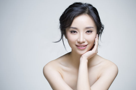 Portrait of beautiful young woman