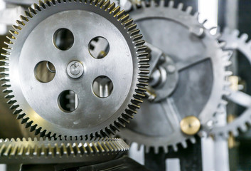 machine gears close up