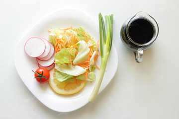 Fresh seasonal salad from various vegetable.