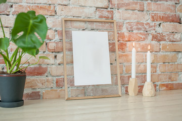 Picture frame on wall