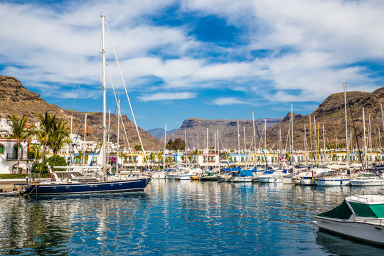 Port In Puerto de Mogan, Gran Canaria, Spain