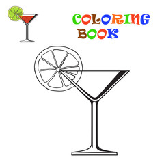 Cosmopolitan Cocktail. Vector illustration