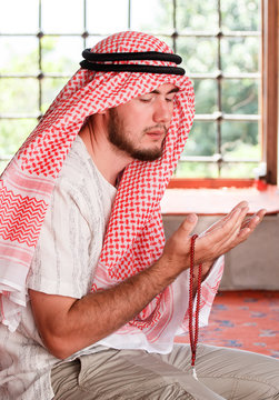 Muslim men in the mosque
