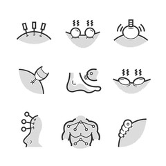 Set of Alternative Medicine, Chinese Medicine Icons