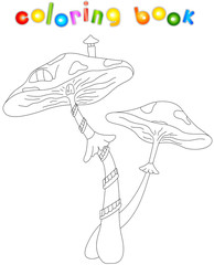 Cartoon mushroom house