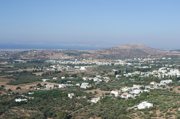 Красивый пейзаж на острове Кос. Греция. Вид сверху.