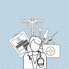 Medical history design, vector illustration