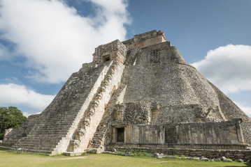 Fototapeta na wymiar Uxmal archeological site, mayan ruins in yucatan, mexico