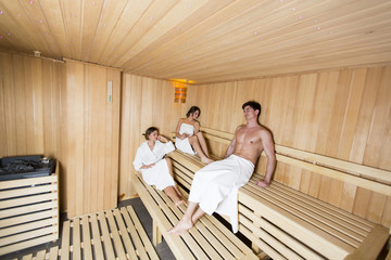 Fototapeta premium People in the sauna
