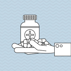 Medical care icon design, vector illustration