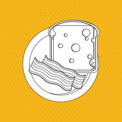 Breakfast icon design, vector illustration