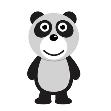 Panda vector icon standing