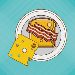 Breakfast icon design, vector illustration