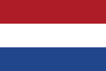 Vector of Dutch flag. - obrazy, fototapety, plakaty