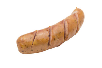 Fried sausage isolate on white background