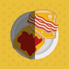 Breakfast icon design, vector illustration