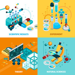Obraz premium Science Concept Icons Set 