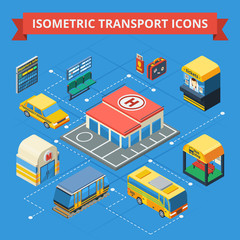 Passenger Transportation Isometric Flowchart 