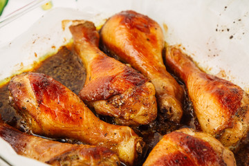 Roasted chicken legs