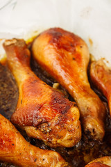 Roasted chicken legs