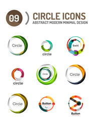 Set of various circle logos