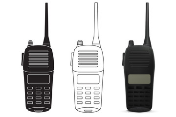 Radio transceiver. Talkie icon