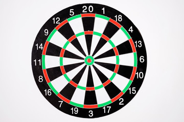 Classic Darts Board with Twenty Black and White Sectors